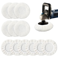 Pacote com 12 Almofadas de Polimento de Lã para Carro - 15 cm | Ideal para Buffers Orbitais e Detalhamento Profissional - imagem 1
