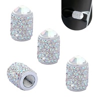 4x Tampas de Válvula de Pneu Brilhantes com Strass Cristal - Elegância e Proteção para Seu Carro - imagem 2