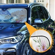 Protetor de Para-brisa com Design de Gnome - Cobertura Térmica Dobrável com Bloqueio UV para Carros - imagem 4
