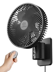 Ventilador de Parede Silencioso 21cm com Controle Remoto e Temporizador - Oscilação 4 Velocidades para Banheiro e Quarto - imagem 1