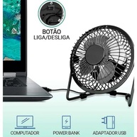 Mini Ventilador de Mesa USB Portátil com Rotação 360° - Ultra Silencioso e Compacto - imagem 3