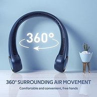 Ventilador de Pescoço Portátil Silencioso com Resfriamento 360° - Modelo com Viva-Voz e Design Ergonômico - imagem 3