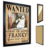 Quadro com Moldura One Piece - Cartaz de Procurado Franky | Decoração Náutica para Fãs - imagem 1