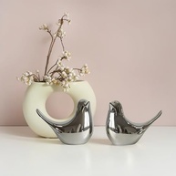 Pacote com 2 Estátuas de Pássaros Nórdicos em Cerâmica - Decoração Moderna para Casa e Escritório - imagem 4
