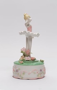 Estatueta Musical Bailarina em Porcelana - Cosmos 96206 | Decoração Elegante com Som - imagem 5