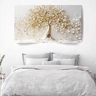 Quadro Decorativo Arvore da Vida 90x60cm - Impressão 3D em Canvas com Bordas Infinitas - imagem 4