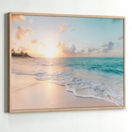 Quadro Decorativo com Moldura - Paisagem de Praia em Alta Definição | Ideal para Sala e Quarto - imagem 4
