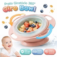 Prato Giratório 360° Giro Bowl com Tampa - Anti-Derrapante para Bebês (Verde Menta) - imagem 3