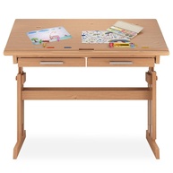Escrivaninha Olivia em Madeira Maciça - Mesa de Desenho Ajustável com 2 Gavetas - imagem 1