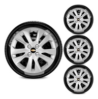 Jogo de Calotas Aro 15 4x100 Design Onix com Emblema Preto - Renove o Visual do Seu Carro! - imagem 1