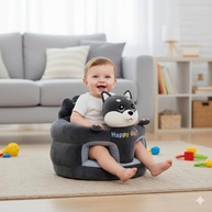 Almofada Infantil de Apoio para Bebê Sentar - Segurança e Conforto com Design Husky - imagem 2