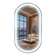 Espelho de Parede Iluminado Oval 50x80cm com LED Touch Dimmer - Design Moderno e Fácil Instalação - imagem 1