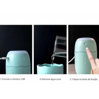 Mini Umidificador Purificador de Ar Aromatizador Difusor Portátil Ultrassônico com Cabo USB e LED Silencioso Multicolorido para Qualquer Ambiente - Recarregável com Luz Colorida 280ML - imagem 5