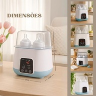 Aquecedor e Esterilizador de Mamadeiras Digital com Display LED - 2 Garrafas, Controle de Temperatura e Design Moderno - imagem 4
