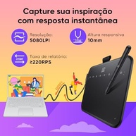 XPPen 2024 mesa digitalizadora Deco 640 6" com chave virtual - imagem 3