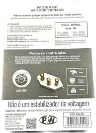 PW Prote Raio Ar Condicionado com Disjuntor Eletrônico Bivolt – Segurança Avançada em Design Elegante Bege - imagem 5