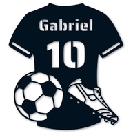 Quadro Decorativo Personalizado com Tema de Futebol - Nome e Número do Jogador - imagem 1