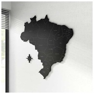 Mapa do Brasil em MDF com Divisão dos Estados e 150 Pins Adesivos | Painel Decorativo para Casa e Escritório - imagem 5