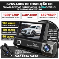 Câmera Veicular Dupla 1080P: Segurança Frontal, Interna e Traseira com Visão Noturna + 32GB Incluso - imagem 5