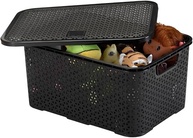 Kit 4 Caixas Organizadoras Rattan 7L com Tampa - Decore e Organize com Estilo - imagem 4
