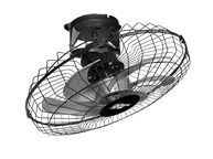 Ventilador de Teto Orbital 50cm Preto Bivolt LorenSid com Grade de Aço – Giro 360° e Instalação Fácil - imagem 1