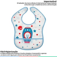 Babador com Bolso Fogute Azul da BUBA – Proteção e Estilo para Bebês - imagem 4