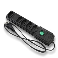 Filtro de Linha Preto Bivolt 5 Tomadas 10A com Fusível e Botão Liga/Desliga - Segurança e Praticidade - imagem 2