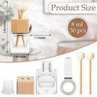 Zubebe: Kit 30 Difusores de Ar para Carro Vazio com Clip e Palitos de Madeira - Aroma Personalizado - imagem 4