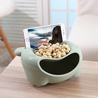 Prato de Frutas com Design Camada e Suporte para Celular - Organize Lanches e Petiscos com Estilo - imagem 3