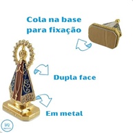 Imagem de Nossa Senhora Aparecida com Coroa - Painel Autoadesivo para Carro, Escritório e Decoração - imagem 5