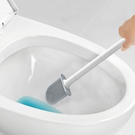 Escova de Vaso Sanitário com Suporte Silicone Flexível - Limpeza Profunda e Compacta - imagem 3