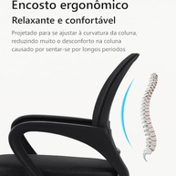 Cadeira de Escritório Executiva Basic Mesh com Ajuste de Altura e Base Cromada By FOORT - imagem 5