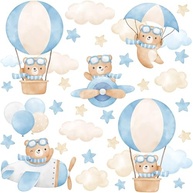 Adesivo de Parede Infantil Ursinhos e Balões - Decore o Quarto com Magia! - imagem 2