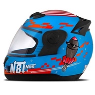 Capacete Evolution G6 Pro Tork N8 Memes Azul Claro/Laranja - Tam. 60: Segurança e Estilo com Humor! - imagem 2
