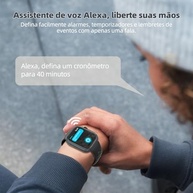 Smartwatch Feminino e Masculino com GPS, Alexa, 3ATM Natação e Chamadas Bluetooth - Preto - imagem 4