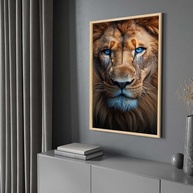Quadro Decorativo Leão de Judá com Moldura - Impressão 4K para Sala e Quarto - imagem 2