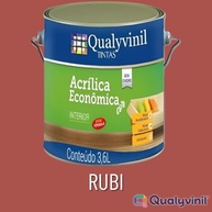 Tinta Acrílica Econômica para Paredes Fosca 3,6L - Qualyvinil Rubi com Proteção contra Mofo - imagem 3