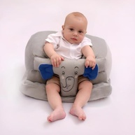 Assento de Bebê em Formato de Elefante com Apoio Confortável - Cinza/Azul - imagem 2