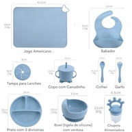 Kit Alimentação Bebê Rosa - 10 Peças em Silicone Premium com Talher, Chupeta e Babador - imagem 4