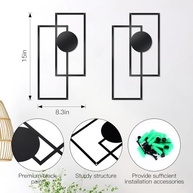Arte de Parede Geométrica em Metal Moderna - Decore com Estilo Abstrato - imagem 4