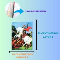 Quadro Decorativo São Jorge Guerreiro em MDF A4 - Protegido com Folha Contact - imagem 3