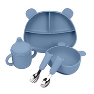 Conjunto Prato e Copo Infantil em Silicone com Personagens Divertidos - Ideal para Aprendizagem e Diversão - imagem 4