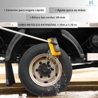 Vassoura Expansível Ajustável com Engate – Limpeza Eficiente em Altura com Conforto e Segurança - imagem 5
