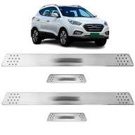 Soleira Cromada Escovada Personalizada para Hyundai Ix35 (2010-2022) com Antiderrapante - imagem 2