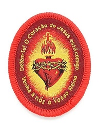 Escudo da Fé em Tecido Sagrado com Imagem do Sagrado Coração de Jesus - Proteção Espiritual com Estampa de Santa Margarida Alacoque - imagem 5