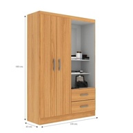 Guarda-Roupa Solteiro 2 Portas 2 Gavetas Capelinha Evidencia – Organize seu Espaço com Estilo - imagem 3