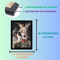 Quadro Decorativo Religioso Anjo da Guarda FR111 - Dourado A3 | Inspire-se com Fé e Esperança - imagem 3