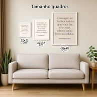 Quadro Decorativo Provérbios 16:3 - Moldura Bíblica com Frase Inspiradora de Fé e Esperança - imagem 3