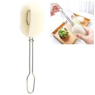 Escova de Limpeza com Espuma Substituível e Alça Longa em Aço Inoxidável – Ideal para Garrafas, Copos e Mamadeiras - imagem 5