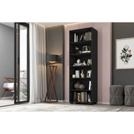 Kit 3 Estantes para Livros 5 Prateleiras 188cm Office Preto - Organize com Estilo - imagem 5